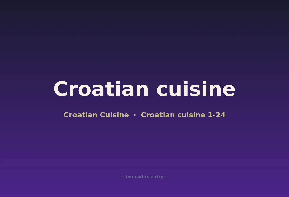 Croatian cuisine